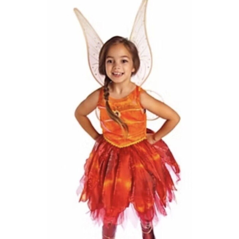 Disney Store FAWN FAIRY COSTUME DRESS w/ Matching WINGS Size 5/6 RARE